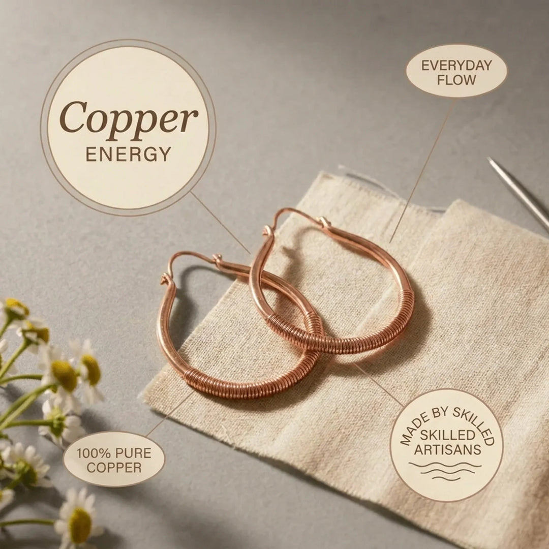 Filamet Copper Earrings