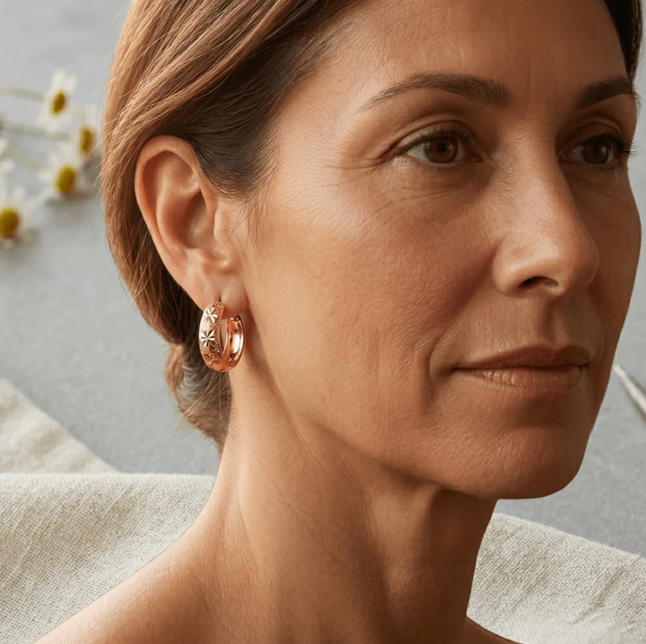 Starburst Copper Earrings