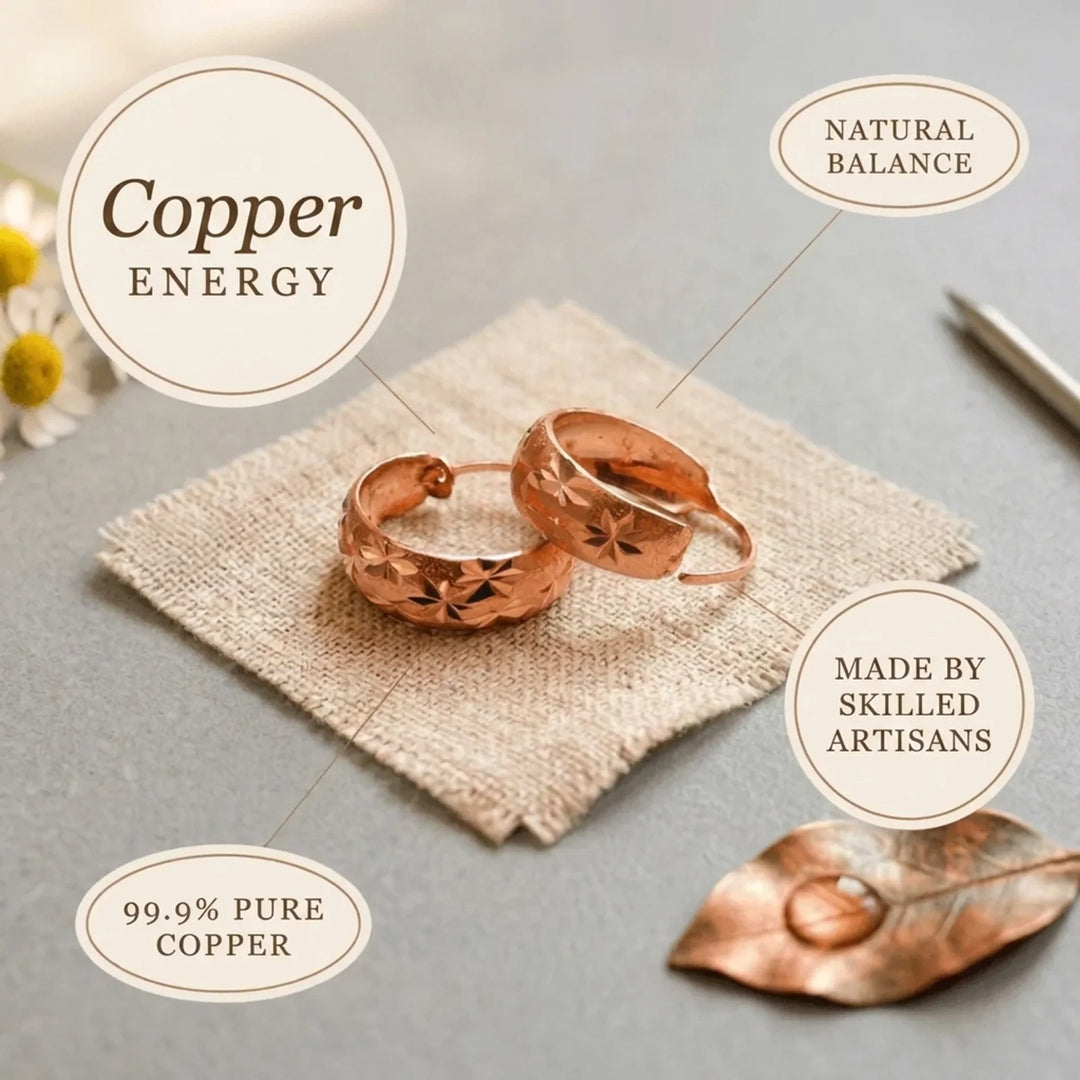 Starburst Copper Earrings
