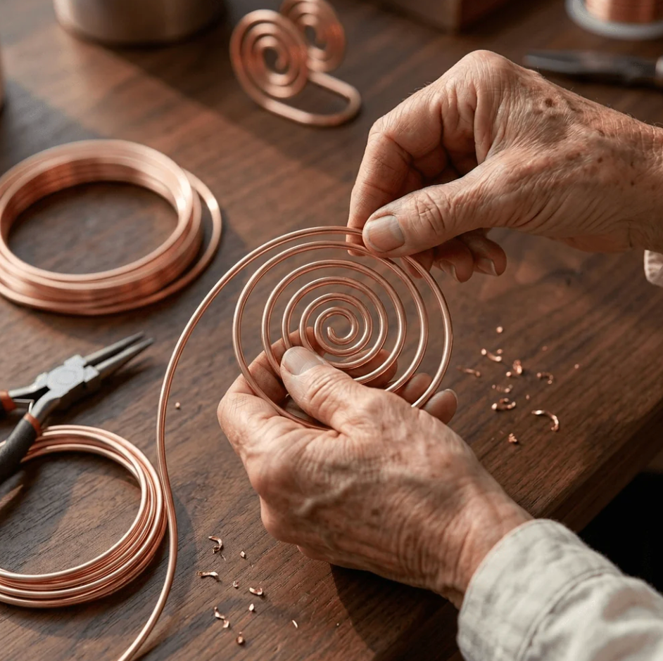 Volute Copper Hand Spiral