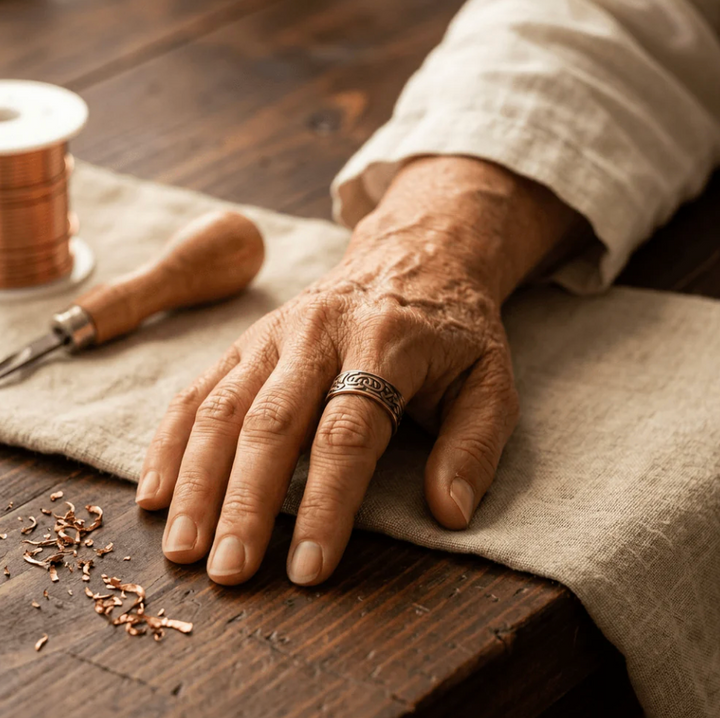 Glyph Copper Ring