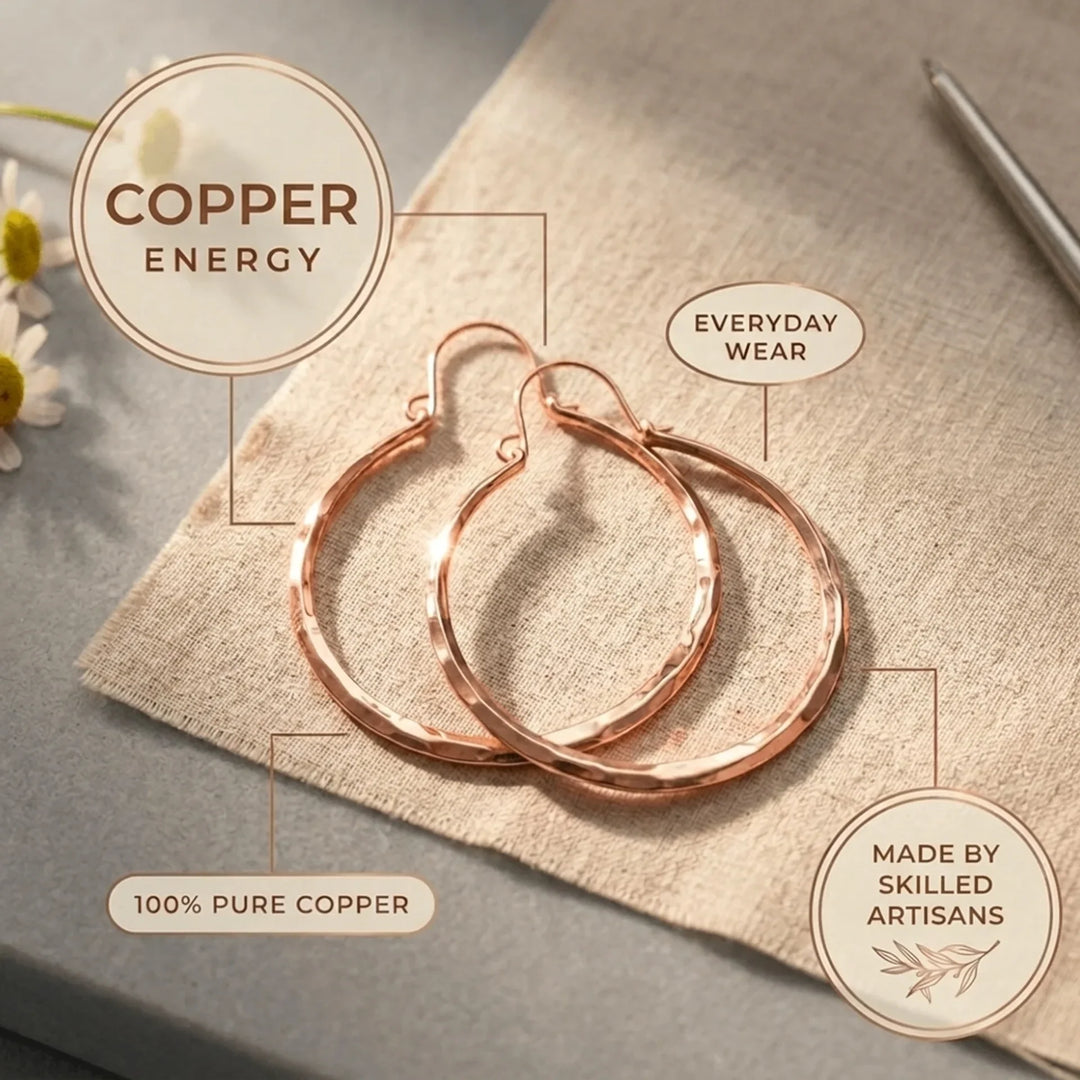 Glint Copper Earrings