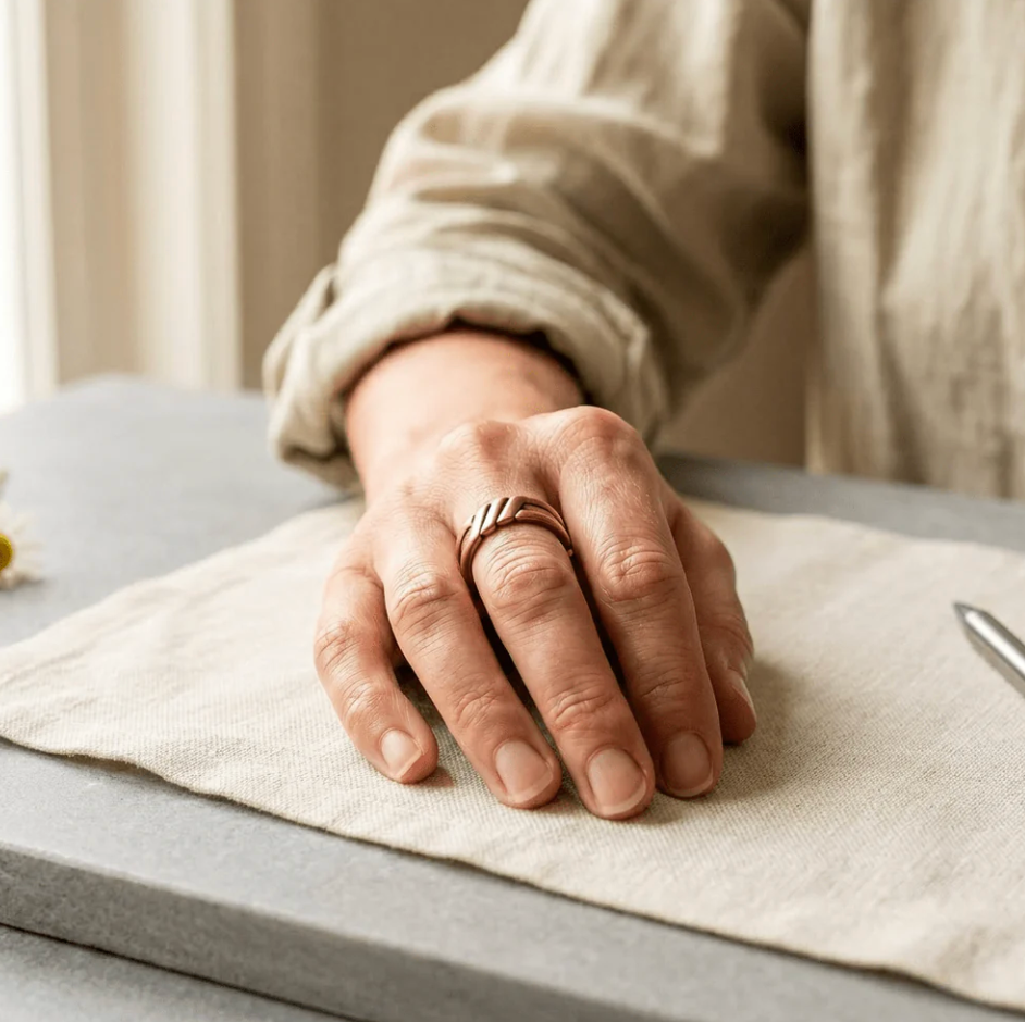 Skein Copper Ring
