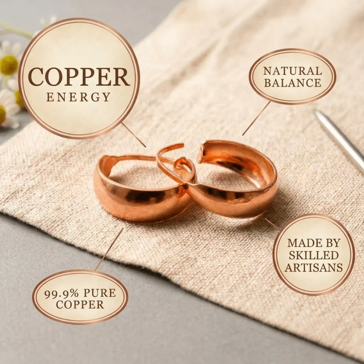 Burl Copper Earrings