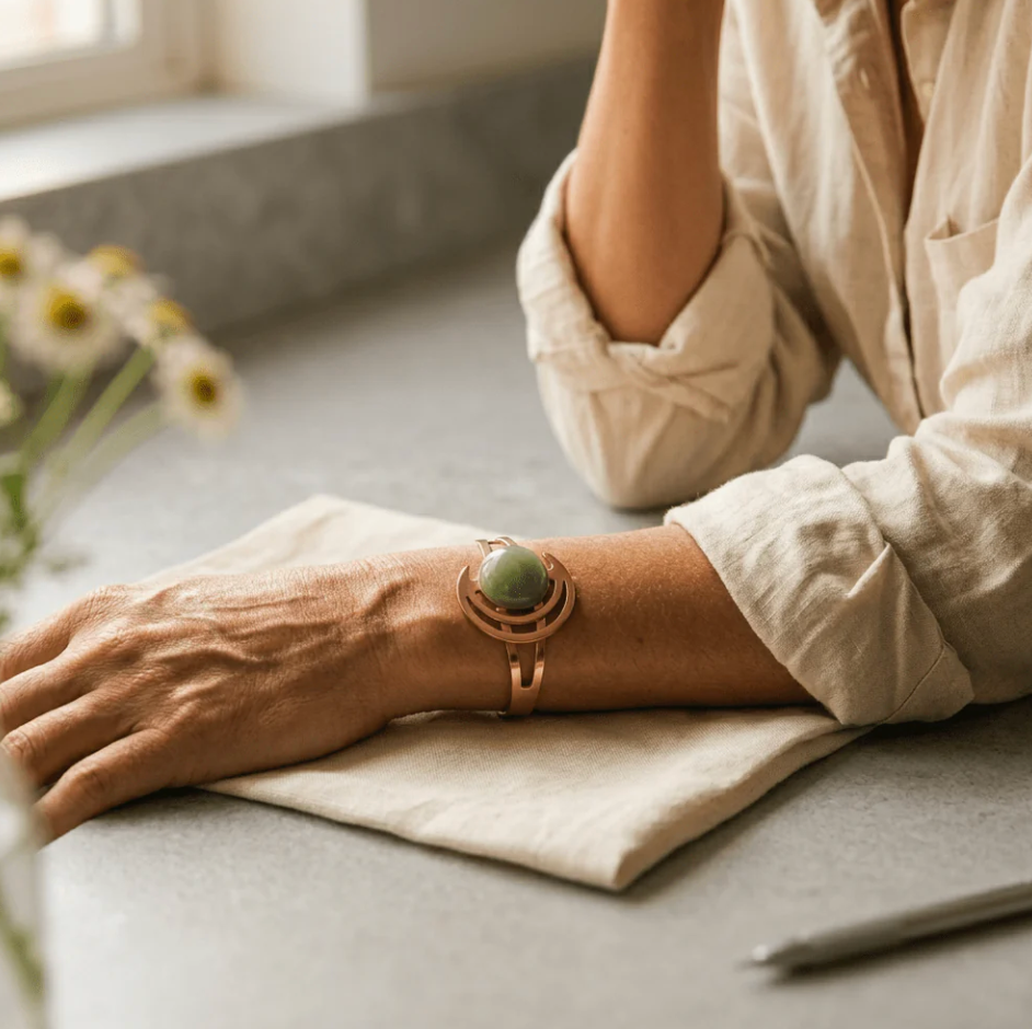 Lunara Green Copper Bracelet