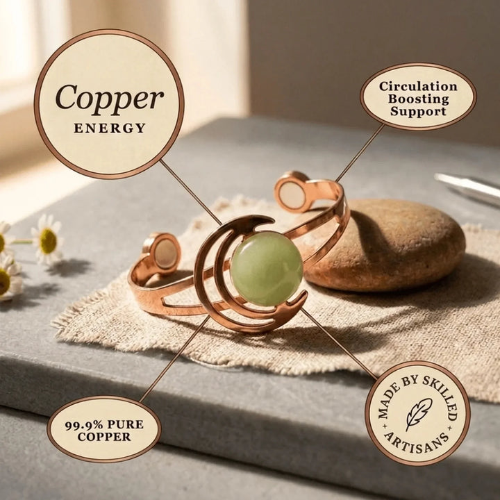 Lunara Green Copper Bracelet