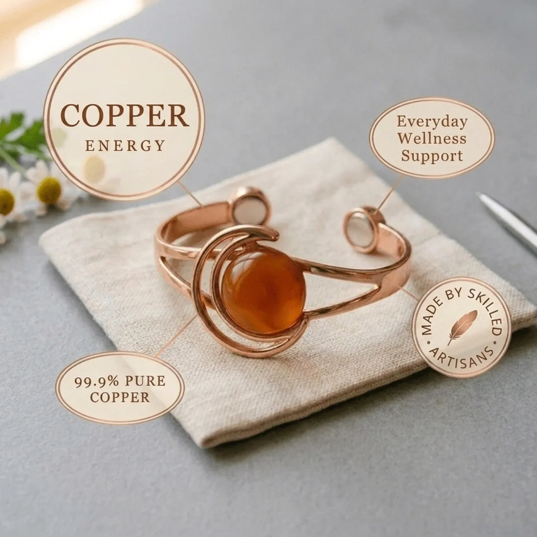 Solara Orange Copper Bracelet
