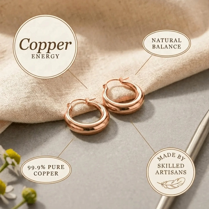 Aurora Copper Hoop Earrings