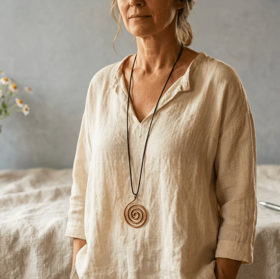 Whorl Copper Necklace