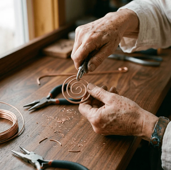Whorl Copper Necklace