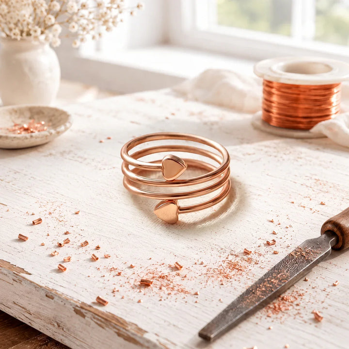 Heartloop Copper Ring
