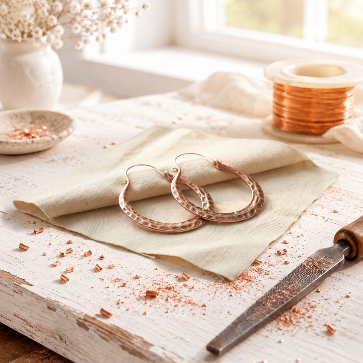 Forge Copper Earrings
