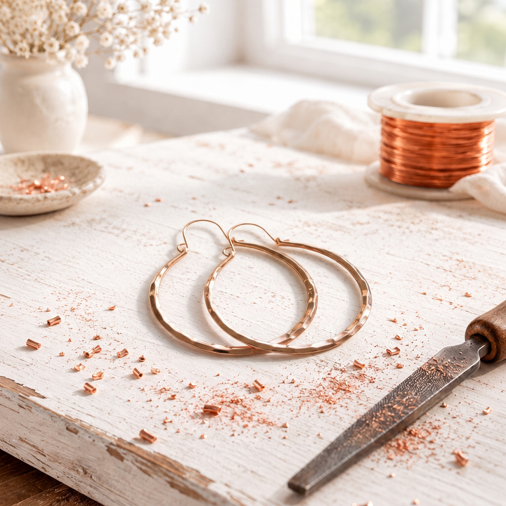 Glint Copper Earrings