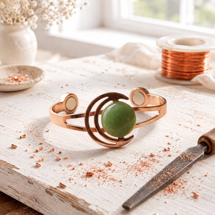 Lunara Green Copper Bracelet