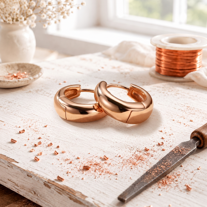 Aurora Copper Hoop Earrings