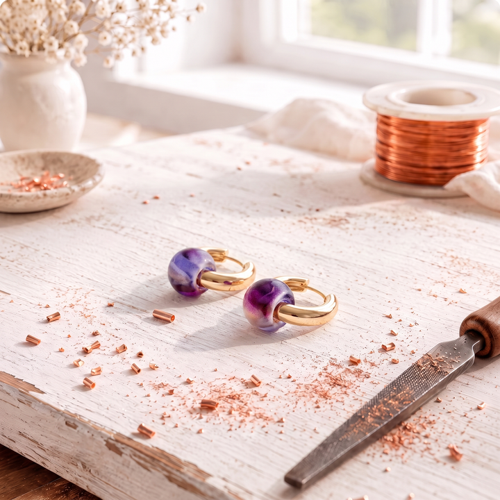 Prism Copper Earrings